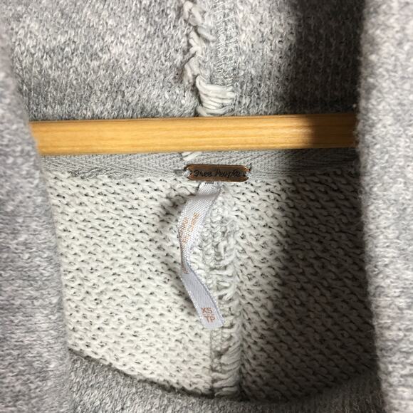 Free People Women's Grey Oversized Knit Cowl Neck Gorpcore Sweater Women's Sz XS - Picture 2 of 15
